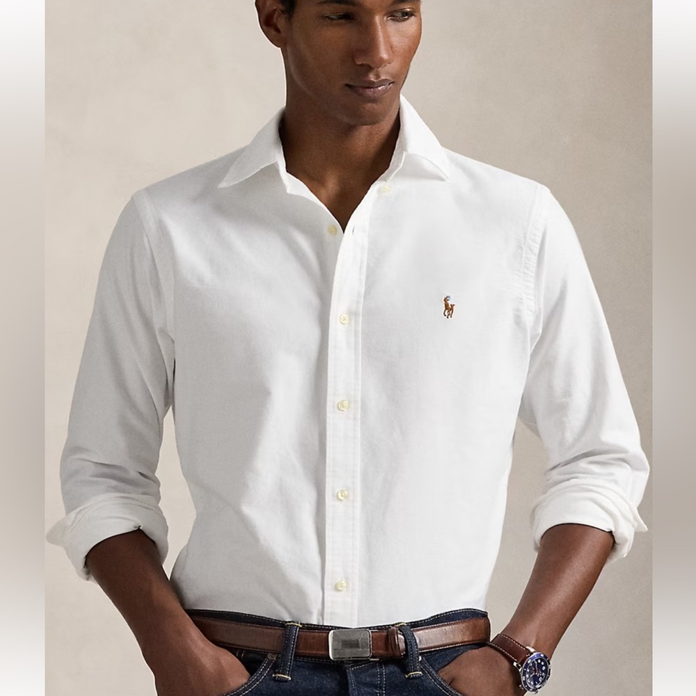 Polo by Ralph Lauren White Classic Fit Oxford Shirt
